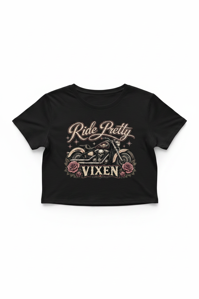 Ride Pretty Distressed Crop Top