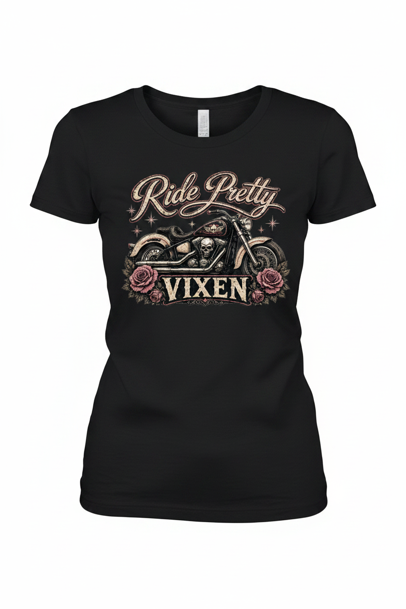 Ride Pretty Distressed T-Shirt