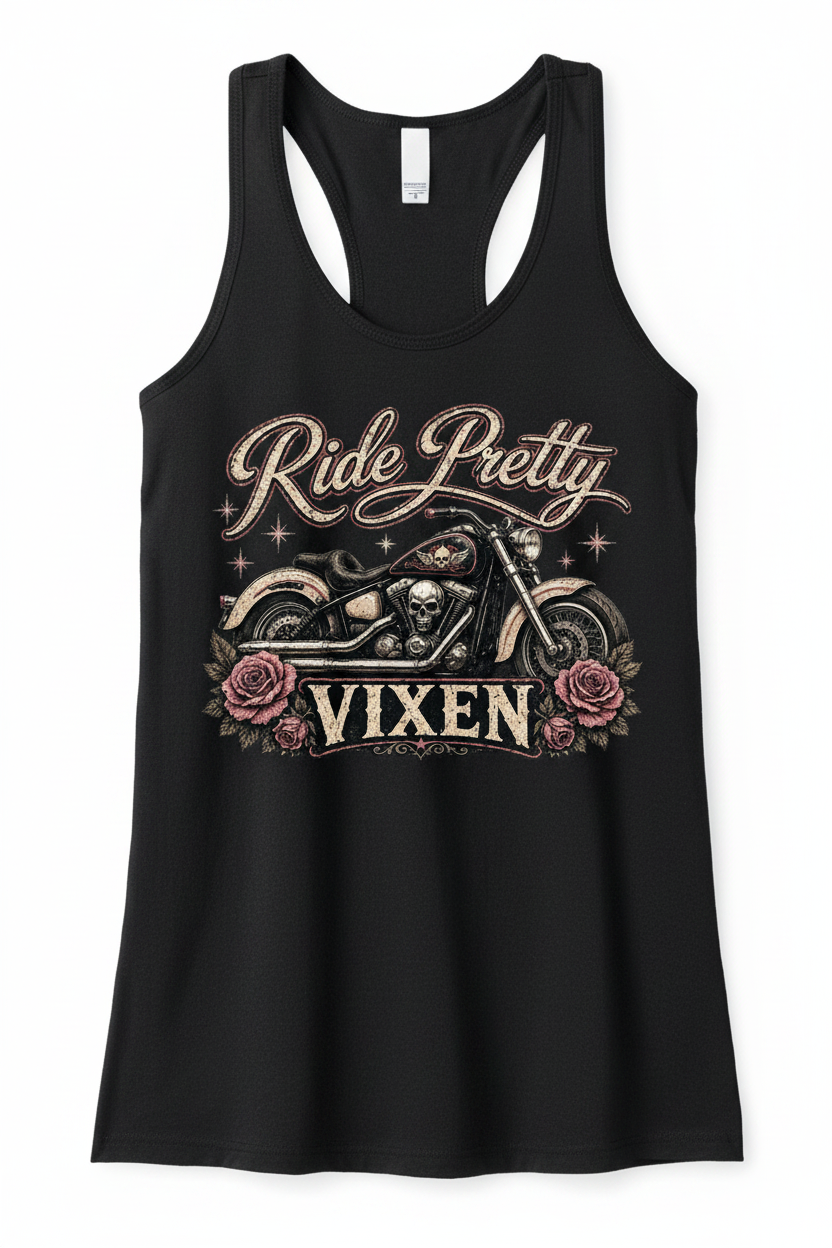 Ride Pretty Distressed Tank